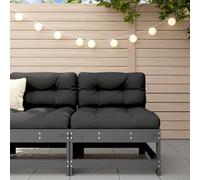 Set da Salotto da Giardino Set di Divani in Pino Massiccio da 3 Pezzi con Cuscini Mobile da Giardino Modulare per Balcone da Disponibile in Vari Colori (Divano centrale)