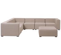 Set da Salotto grigio a 7 Posti Componibile con Pouf destro Arezzo
