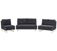 Set da salotto in tessuto 3 posti 2 posti e 1 posto a sedere Funzione letto pieg