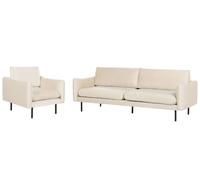 Set da salotto in velluto beige chiaro 4 posti Vinterbro