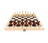 Set da scacchi pieghevole da viaggio, Set di scacchi in legno pieghevole con contenitore 2 extra e dimensioni multiple portatili