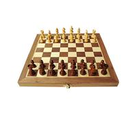 Set da scacchi pieghevole da viaggio, Set di scacchiere in legno pieghevoli con pezzi realizzati e slot for riporre gli oggetti