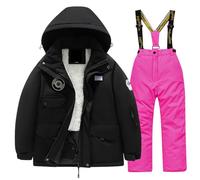 Set Da Sci Bambino Windproof con Giacca E Pantaloni Caldi per Ragazzi E Ragazze Snowboard Inverno Neve Attrezzature All'aperto Professionale