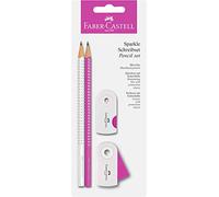 Set da scrittura Sparkle, 4 pezzi, colore: rosa/bianco