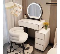 Set da scrivania con sedia, specchio e portagioie - Comò telescopico con 4 cassetti per la camera da letto delle ragazze