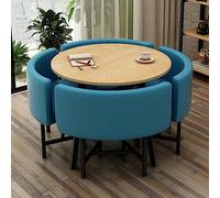 Set da scrivania per ufficio, reception, tavolino rotondo da 80 cm e sedie, per ufficio, sala conferenze, soggiorno, cucina, mobili da pranzo