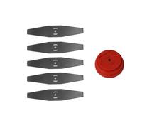 Set da sega da 5/6pc con kit di base Testa elettrico strumento di rasaerba per prato compatibile con accessori di ricambio per la tosaerba universale(lama con base rossa)