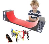Set da Skateboard per Mini Dita - Kit Finger Skate Park Multifunzionale | Giocattoli Bambini Creativi | Skateboards, Scooter, Rampa | ABS Resistente, Portatile, Divertimento Interattivo, Educati