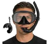 Set da Snorkeling per Adulti, Attrezzatura Sub con Visuale Panoramica, Con Set Snorkel Pieghevole, Scatola e Cinturino Regolabile, Per Nuoto Addestramento Turismo Isole Sport Acquatici Gite