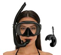 Set da snorkeling per adulti, con vista panoramica, con scatola, regolabile, maschera pieghevole per immersioni, per l'allenamento del nuoto, turismo 'isola, sport acquatici,