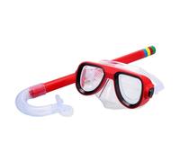 Set da snorkeling per bambini, occhiali da immersione per sport acquatici per ragazzi e ragazze, colore rosso, 35 x 15 x 6 cm