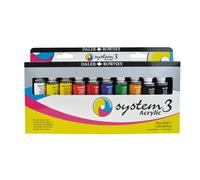 Daler Rowney System3 - colori acrilici set 10 tubi da 37 ml colori assortiti