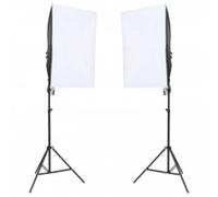 Set da studio fotografico con illuminazione, sfondo e riflettore 40 x 60 cm, softbox 5500 K, lampada da studio a LED con treppiede e borsa per il trasporto, per fotografia, video, ritratti, streaming