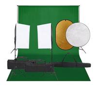 Set da studio fotografico con illuminazione softbox, sistema di sfondo e riflettore 5 in 1, lampada da studio a LED dimmerabile con treppiedi per fotografia, video, ritratti, streaming e attrezzature