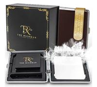 Set da tabacco "The Richman Premium" - Lussuoso, discreto & completamente magnetico! | Stile & funzionalità perfettamente combinati Tubo da tabacco in vetro, specchio & carta | 9 parti magnetiche per