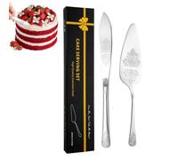 Set da taglio per torte per matrimoni, taglierina per torte domestiche e server - Taglierina per torte nuziali decorativa e spatola per torte,Set da taglio con manico ergonomico
