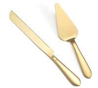 Set da taglio per torte per matrimonio, elegante set di coltello e paletta per torte con bordi arrotondati in acciaio inossidabile ispessito, spatola per torta per compleanno, anniversario, Natale, 2