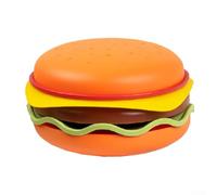 Set da tavola a forma di hamburger, 6 piatti impilabili per hamburger, per feste di bambini, snack, dessert, riutilizzabili, lavabili in lavastoviglie