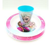 Set da tavola bicchiere + 2 piatti adatti microonde - Frozen