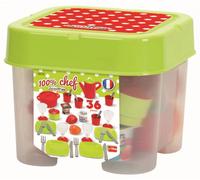 Ecoiffier ECF7600002603 100% Chef - Box con accessori per la tavola