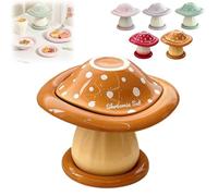 Set da tavola in ceramica a forma di fungo, 4 pezzi, ciotola per frutta e funghi, graziosa tazza decorativa per la casa per le donne con ornamenti decorativi, regalo di San Valentino