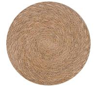 Set da tavola in erba di mare, 12 pezzi, naturale, 100% erba di mare | Tessitura naturale, texture rustica, resistente al calore, -macchie, uso interno ed esterno, facile manutenzione