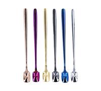 Set da tavola multicolore da 6 pezzi da 15 cm in acciaio inossidabile 304 con manico lungo per gelato