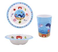 Set Da Tavola Per Bambini Sea Life In Melamina
