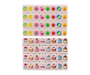 Set da tavolo - 64 pezzi impilabili e ordinabili - tipo Mahjong per giochi, per bambini adolescenti amici classi soggiorno studio camera da