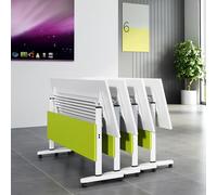 Set da tavolo da conferenza moderno per sala riunioni, 4 pezzi, scrivania da ufficio per riunioni e studi, design salvaspazio per 10 persone, ideale per scrivere, stampare e podcast, 139,7 x 60 x 74,9