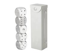 Set da Tavolo, Dadi in Alluminio | Set di dadi per il gioco | Accessorio per dadi piccoli e resistenti, dadi di gioco in metallo, giocattolo da gioco di dadi portatile per,