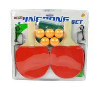 Set da Tavolo Ping Pong Racchette Rete 5 Palline