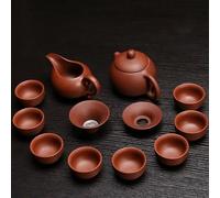set da tè cinese, tazza da tè in ceramica cinese, Set da tè in ceramica viola argilla Kung Fu Pot Infusore Xishi Gaiwan Teiera Tazza da portata Tazza da tè Cinese Bicchieri Teiera (Color : G)