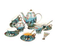 Set da tè da 21 pezzi per adulti Set di tazze da caffè Set da tè pomeridiano Set da tè pomeridiano Tazze in Cina di alta qualità Decorazione regalo di compleanno di nozze in stile country