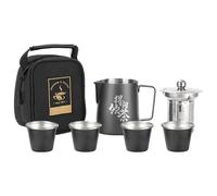 Set da tè da viaggio con, set da tè - Set di tazze da in acciaio inossidabile con teiera | Borsa da viaggio portatile, set da Kung Fu per gli amanti del e del caffè, viaggi, casa, attività a