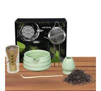 Set da tè giapponese, kit matcha in ceramica | Set Matcha autentico 5 pezzi - Kit Matcha robusto per gli amanti del Matcha novizi, casa, cucina, sala da pranzo, famiglia