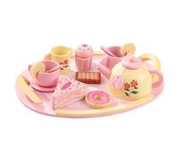 Set Da Tè Giocattolo Per Bambini In Legno Con Dolci Di Imitazione 16 Pezzi