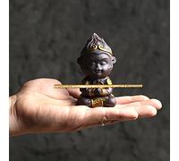 Set da tè in argilla viola con scimmia Kungfu cinese Yixing Zhisha, set da tè per la casa, accessorio per decorazione auto (A)