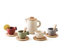 Set Da Tè In Legno Kids - Set Di Tè Giocattolo In Legno | Fai Finta Di Giocare A Princess Tea Time Toy | Kids Kitchen Fingta plyset | Attività Interna Ricche E Colorate Fissate Per Il Compleanno, Il