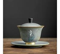 Set da tè in porcellana Gaiwan Kung Fu, Gaiwan in ceramica for tè cinese 130 ml(Style B)
