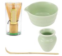 Set da tè Matcha Set di fruste for matcha da 3/10 pezzi, kit solido, verde stabile, set frusta e ciotola rilassante, sicura con(Light Grey)