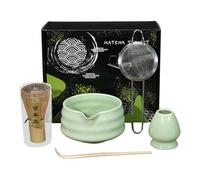 Set da tè Matcha, set di fruste giapponesi, kit per la preparazione del tè Matcha, set autentico da 5 pezzi, set di fruste professionali per matcha per amanti del matcha, principianti, familiari