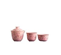 Set Da Tè Per Adulti 1 Pentola 2 Tazze Tè Per La Preparazione Borsetta Portatile Per Esterni Bicchieri Ornamenti Rosa Ru Forno Viola Vite Fiore Set Viaggio Kit Antico Set Da Tè Portatili