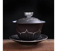 Set Da Tè Per Adulti 140ml Home Office Ciotola Da Tè Stile Cinese Fatto A Mano Con Coperchio Set Tazza In Ceramica Teiera Teaset Viaggio Set Da Tè Portatili(A)