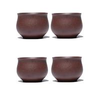 Set Da Tè Per Adulti 4 Pezzi/set Retrò Forno Per Legna Da Ardere Cambiamento Fatto A Mano Piccola Ciotola Tè Tazza Principale In Argilla Viola Yixing Set Da Tè Portatili