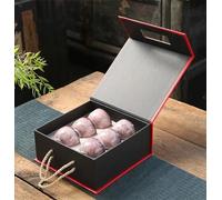 Set Da Tè Per Adulti 6 Pezzi Set Tazze Ceramica Trasformazione Forno Tazza Tè Kung Fu Tianmu Smaltato Ciotola Cinese Confezione Regalo Set Da Tè Portatili(A)