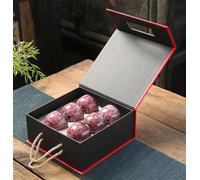 Set Da Tè Per Adulti 6 Pezzi Set Tazze Ceramica Trasformazione Forno Tazza Tè Kung Fu Tianmu Smaltato Ciotola Cinese Confezione Regalo Set Da Tè Portatili(E)