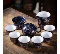 Set Da Tè Per Adulti 9 Pz/set Handmade Household Teaware Palazzo Cinese Di Lusso In Ceramica Set Tè Dipinto A Mano Fiore E Uccello Porcelain Teapot Set Da Tè Portatili(B)