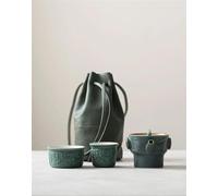 Set Da Tè Per Adulti Borsa Da Campeggio All'aperto Forniture Artigianali Retrò Sanxingdui Set Tè In Ceramica Kit 1 Pentola 2 Tazze Di Teiera E Tazza Antiche Set Da Tè Portatili