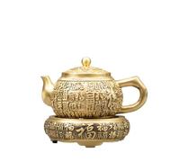 Set Da Tè Per Adulti Carattere Piccola Teiera Accessori Per Il Tè 120ml Rame Set Da Decoratio Retro Relief Fu Set Da Tè Portatili(Type-B)